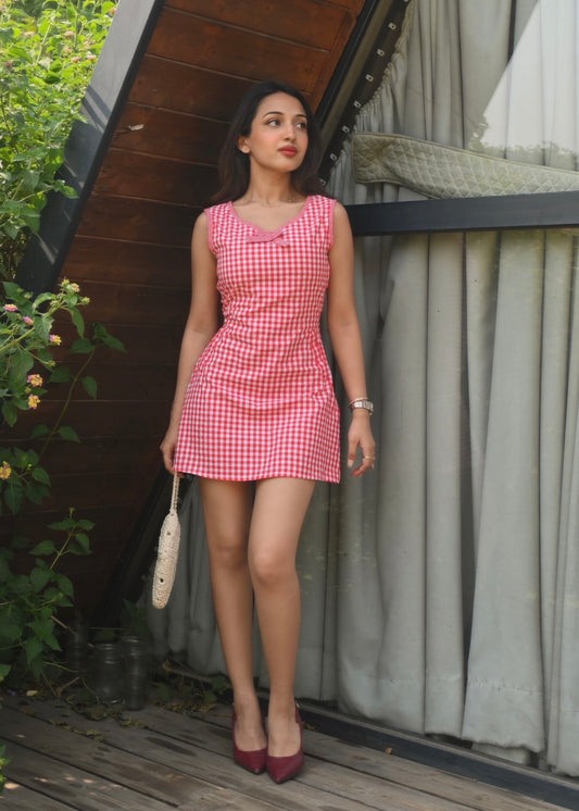 Cherry Gingham Dress
