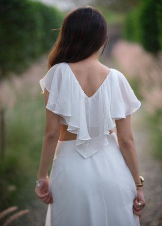 Ivory Ruffle Top