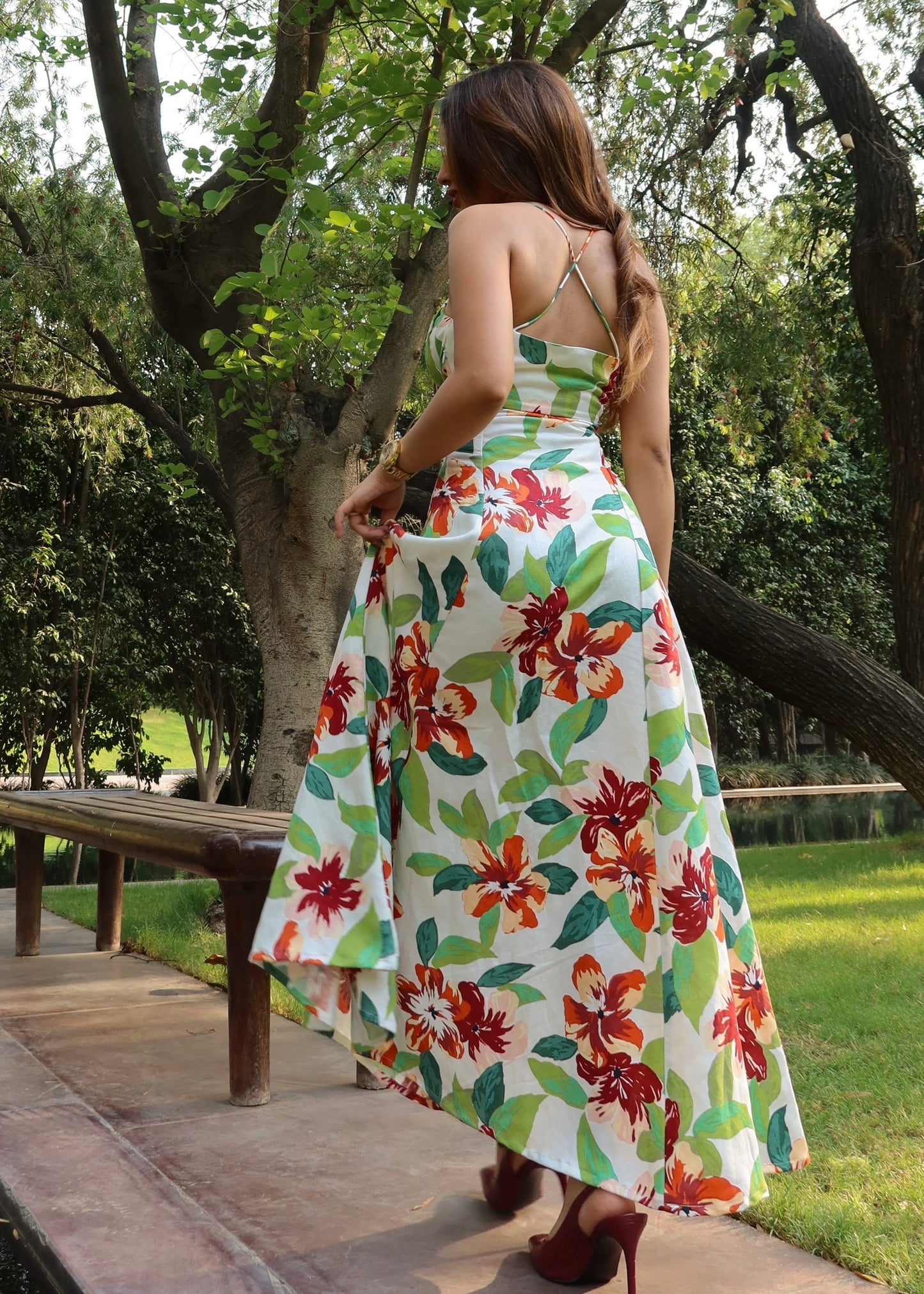 Florid Midi Dress