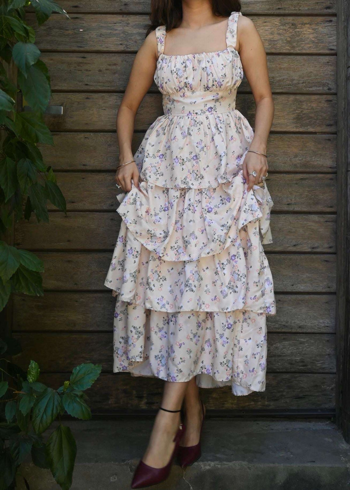 Lady Ruff Diamond Mode Floral Ruffle Dress – diamondlady