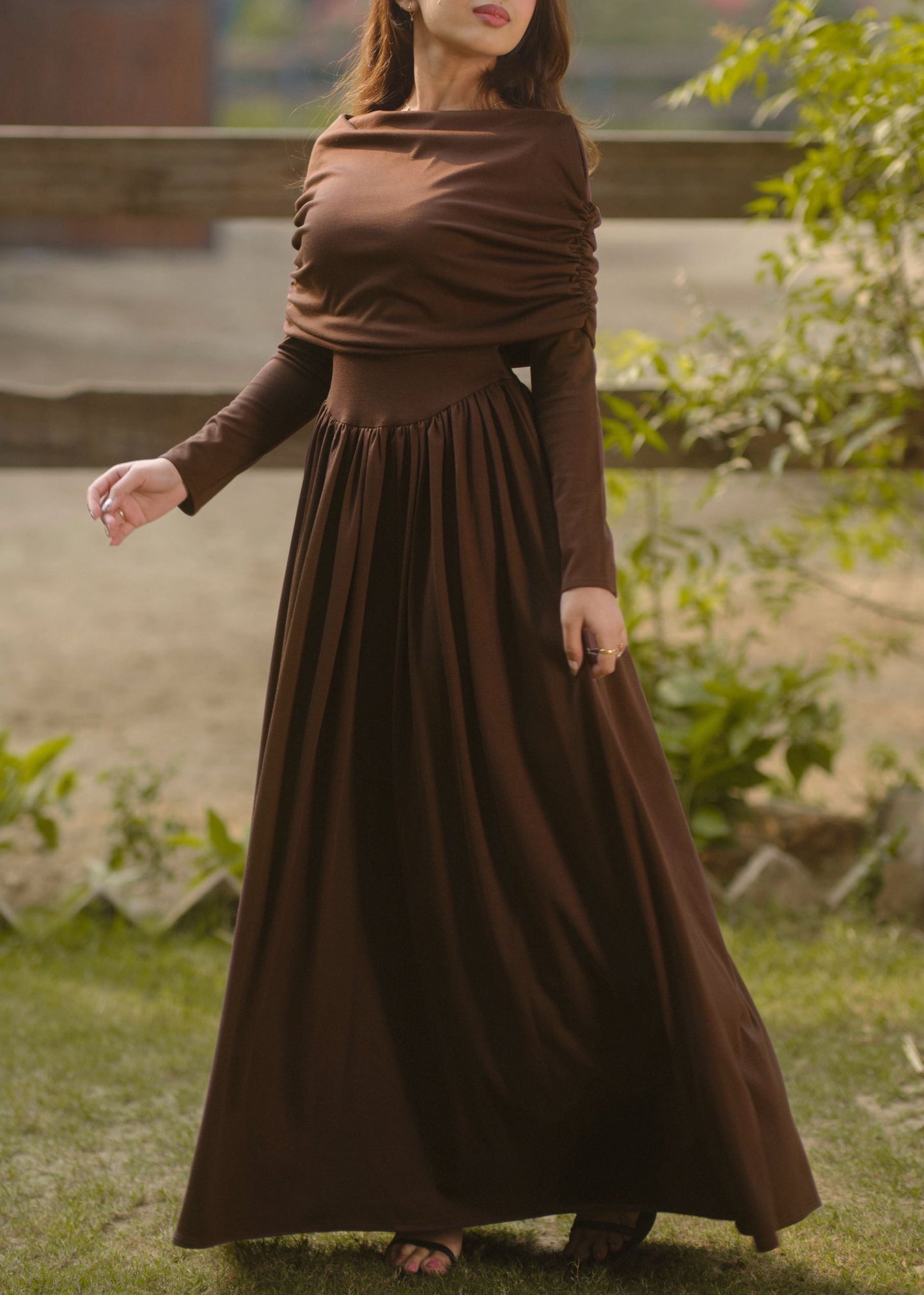 Mocha Silhouette Dress