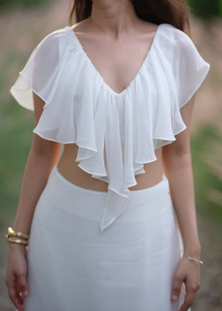 Ivory Ruffle Top