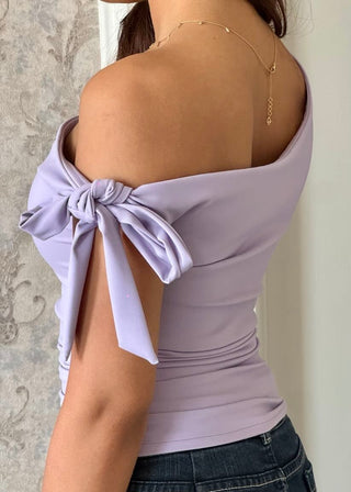 Lilac One Shoulder Top