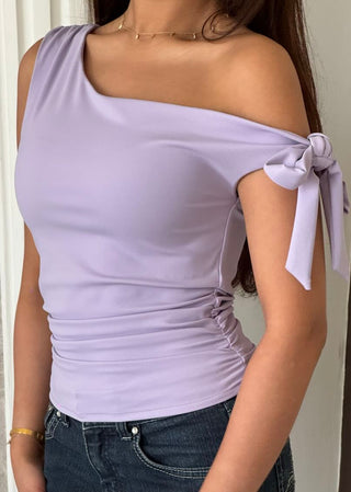 Lilac One Shoulder Top