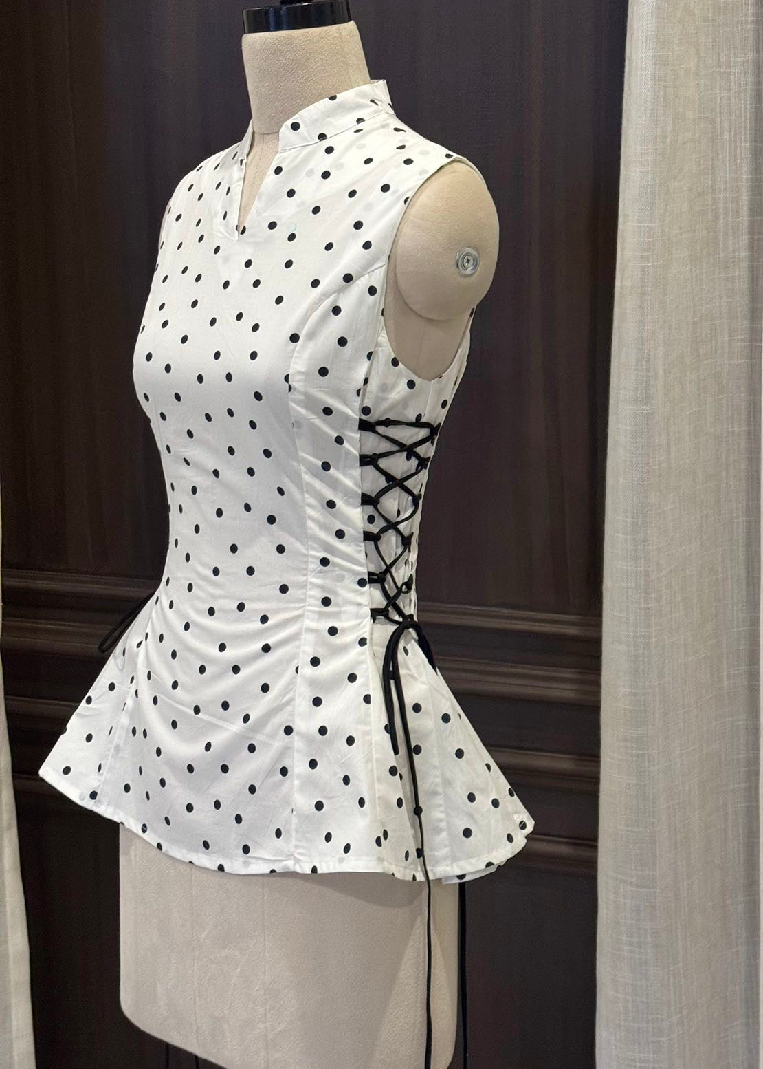 Polka Cinch Top
