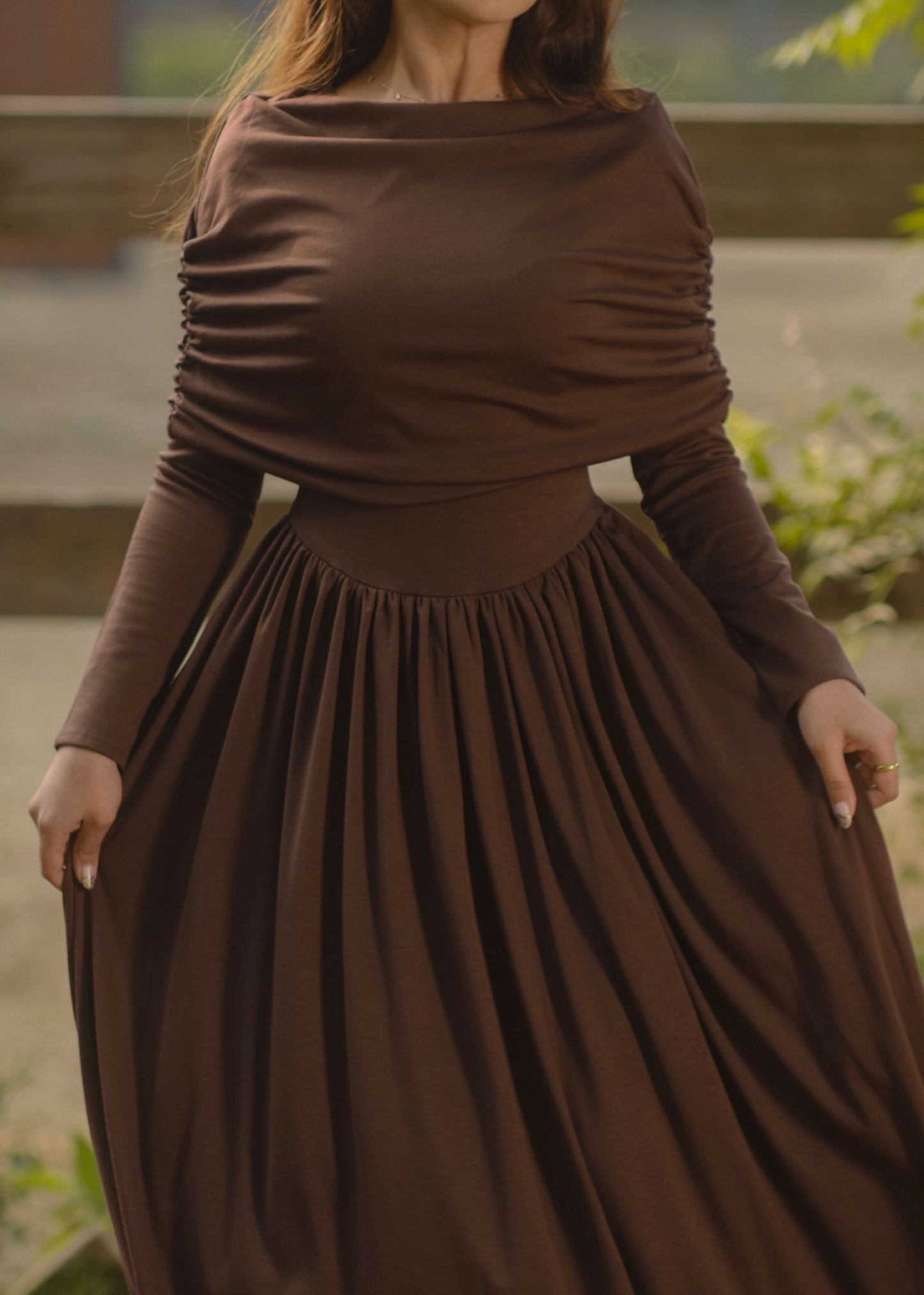 Mocha Silhouette Dress