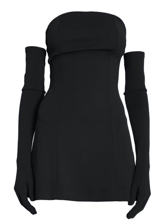 Black Dress & Gloves Set