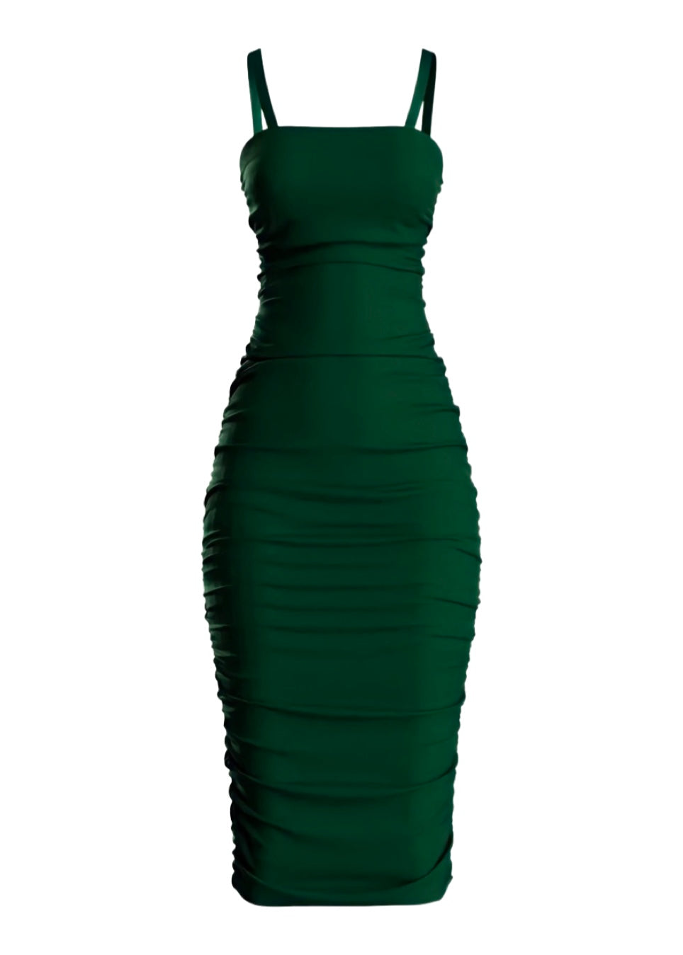 Adria Ruched Dress (Green)