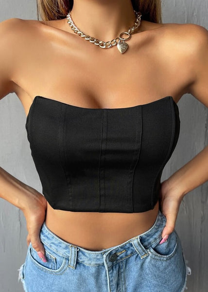 Corset Tube Top (Black) – diamondlady