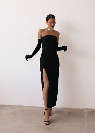 Long Classic Dress & Gloves Set
