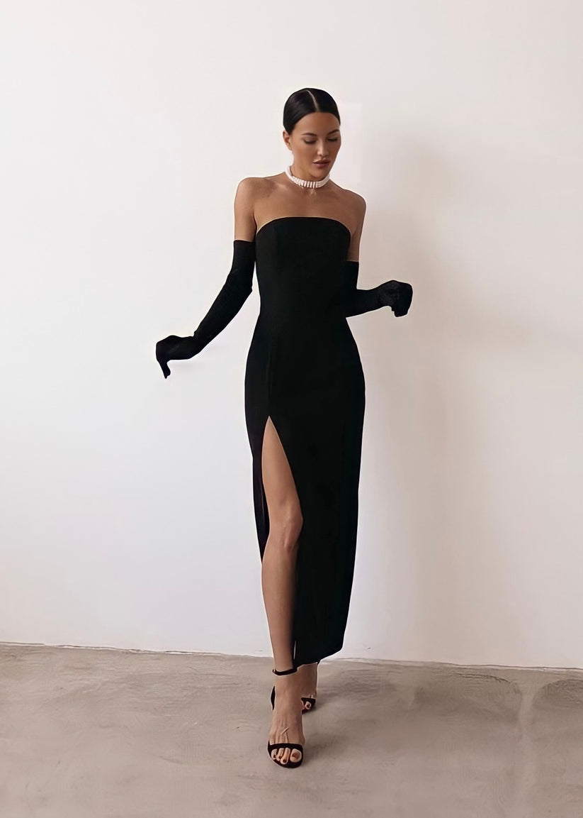 Dress With Long Sleeve Gloves Prom Dress Dress With Glove Sleeves Prom Dress  Long Sleeve Dress